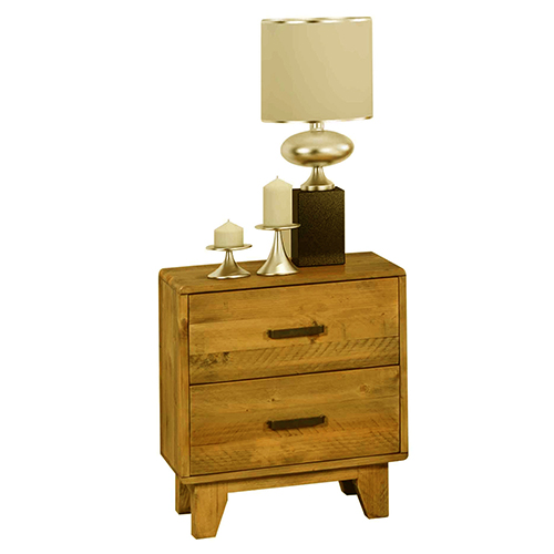 Woodstyle Bedside Table 2 drawers Night Stand Light Brown Colour